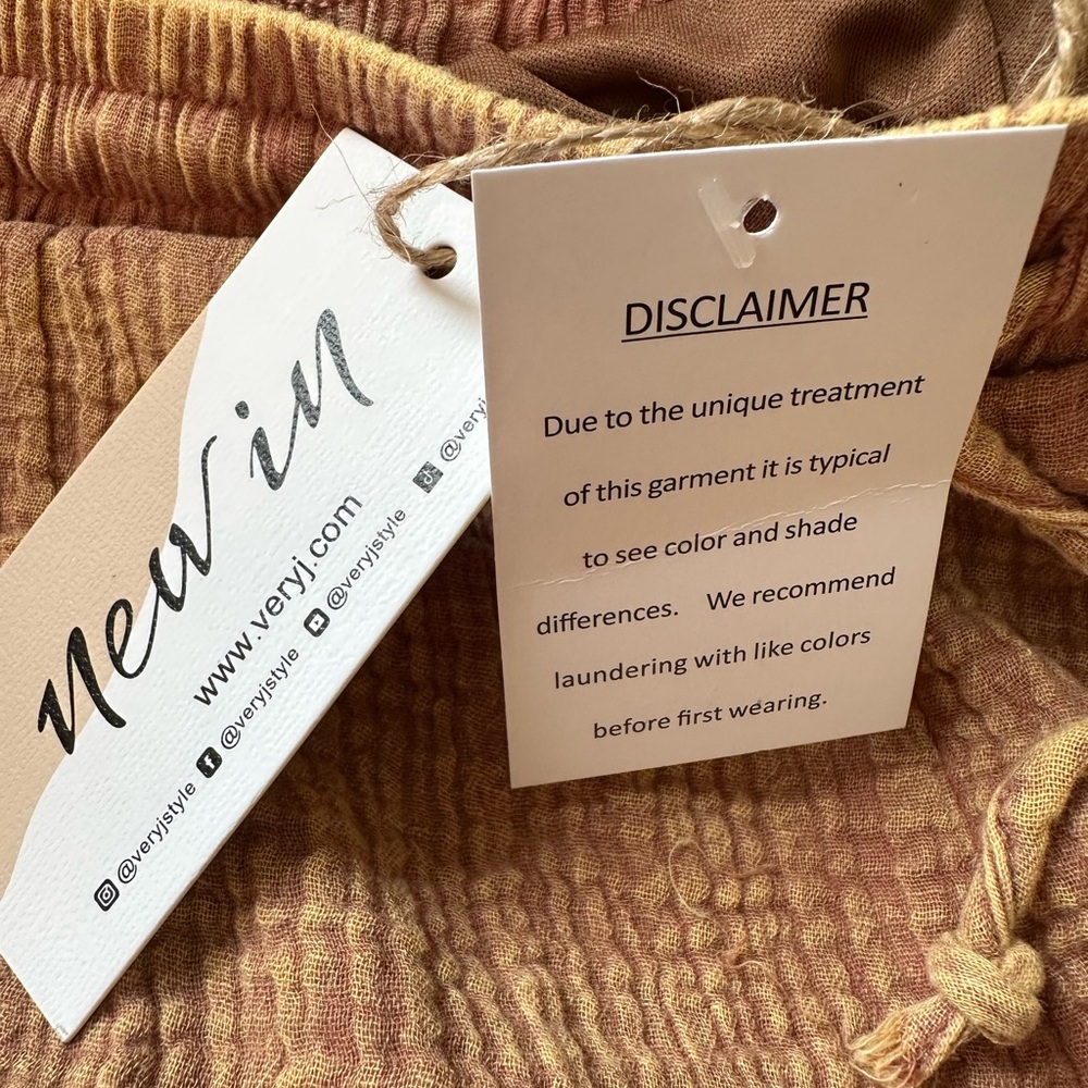 Rust M Washed Cotton Textured Two-Piece Set - Picture 8 of 9